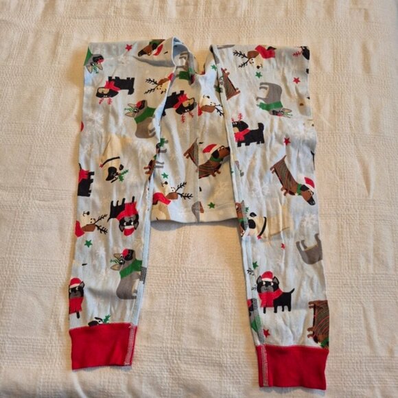 Hanna Andersson boys size size 140 or 10 pajama pants holiday dog print vguc - Picture 4 of 4